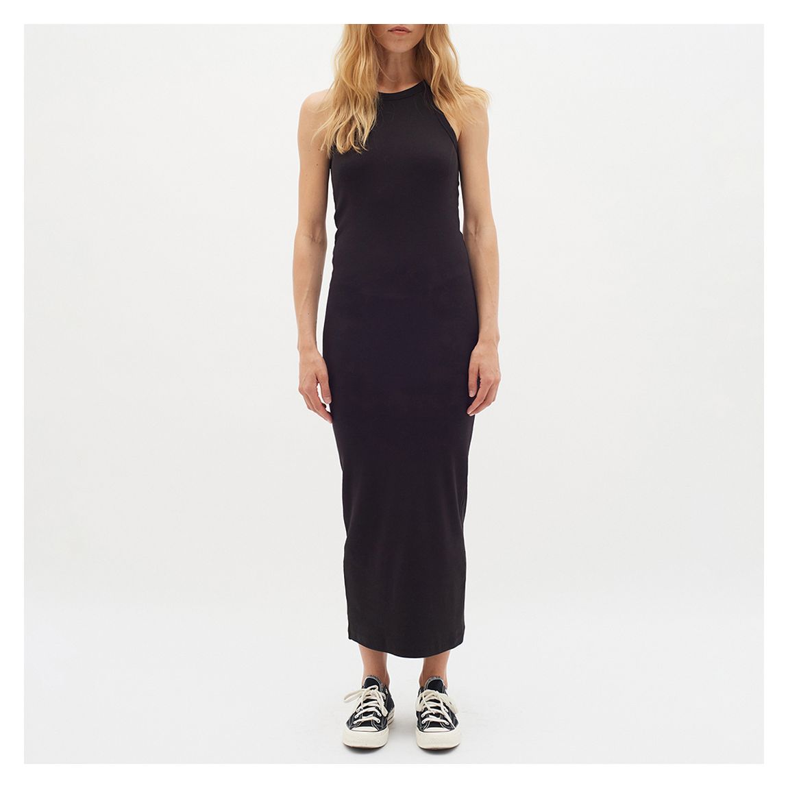 Black Lolah Ribbed Tank Dress main product photo