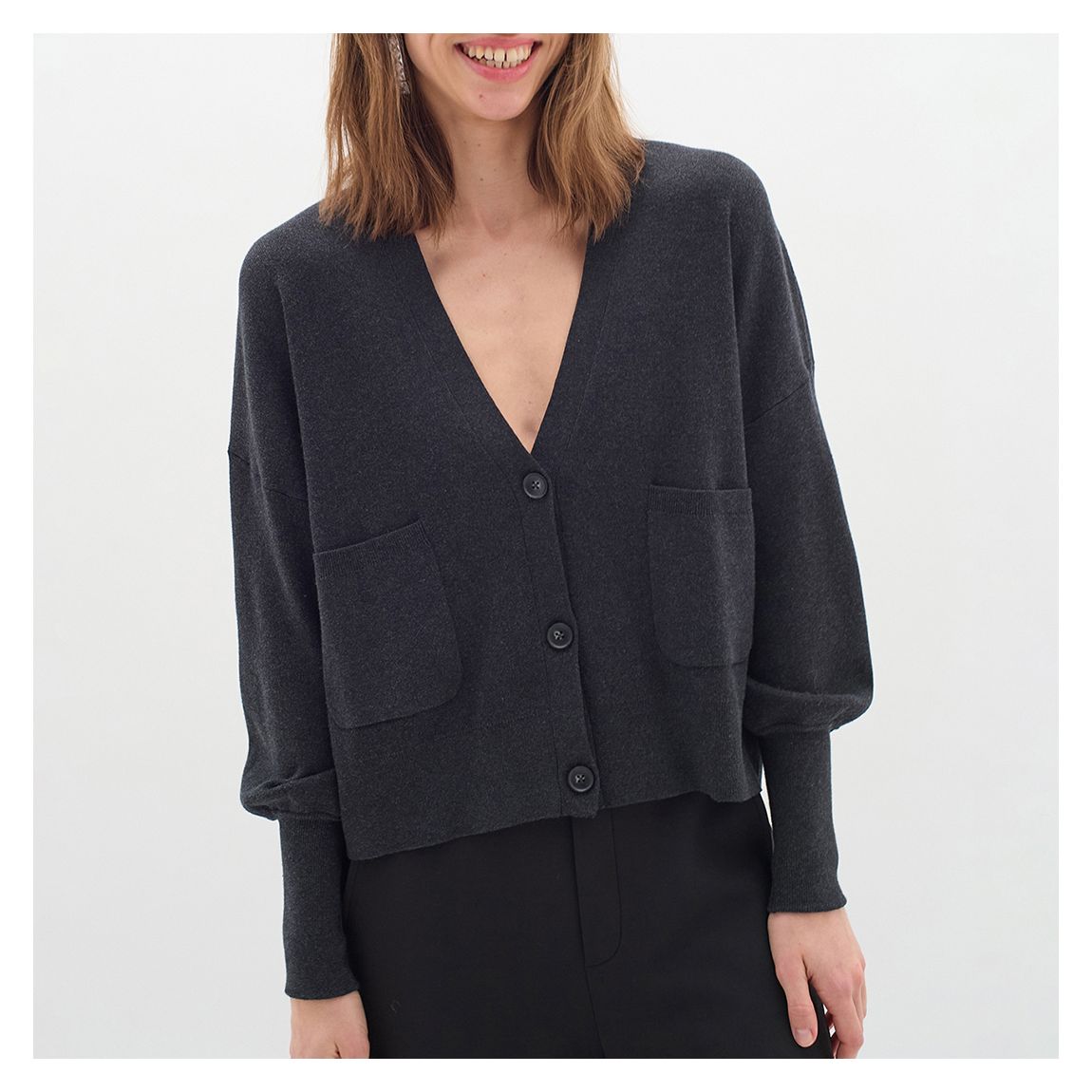 Charcoal Tenley Ino-shape Cardigan main product photo