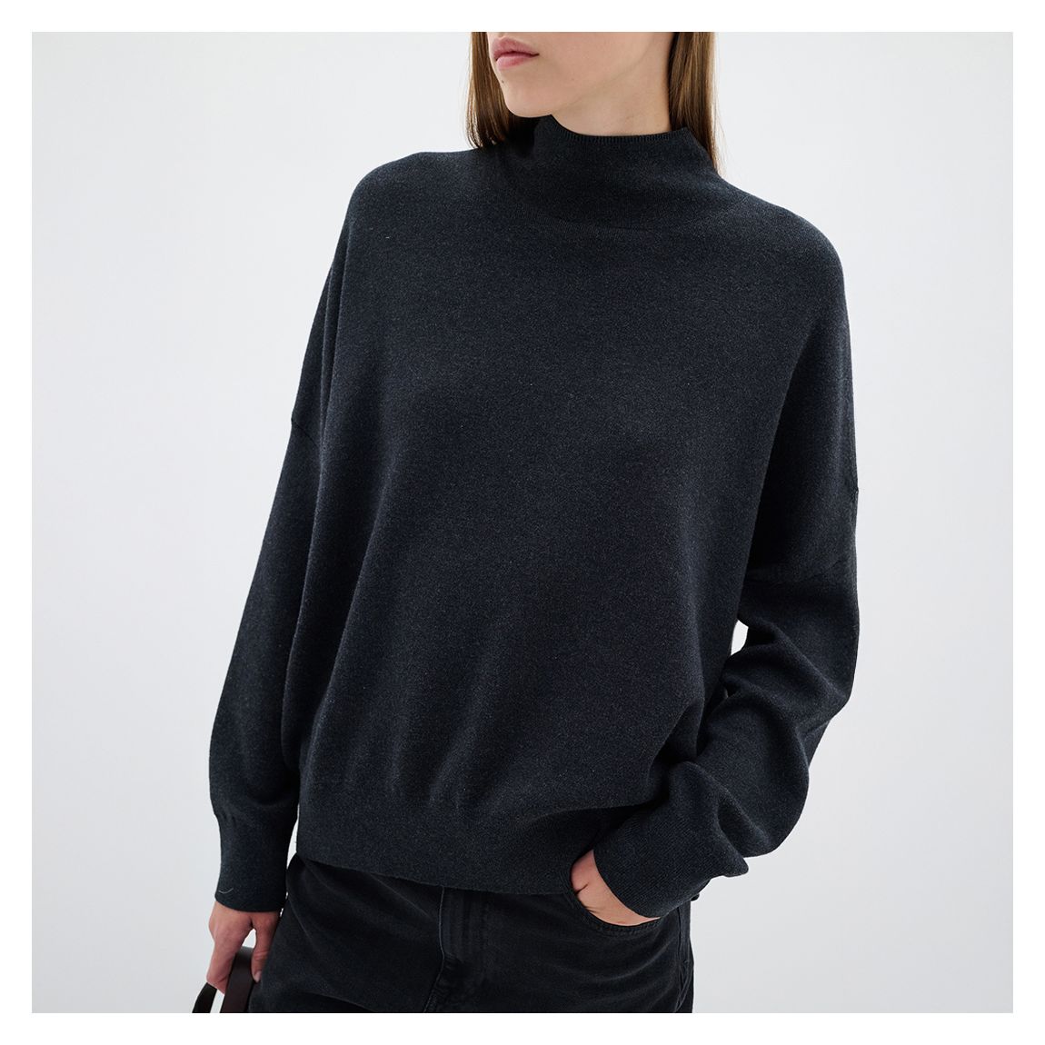 Charcoal Tenley Turtleneck Pullover main product photo