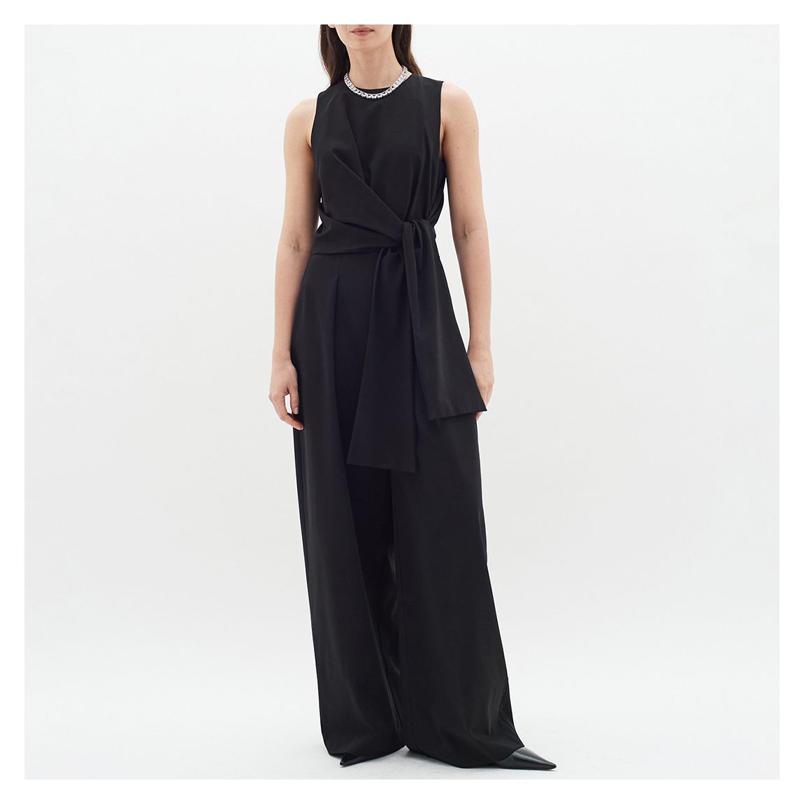 Black Yasmina Wrap Jumpsuit main product photo