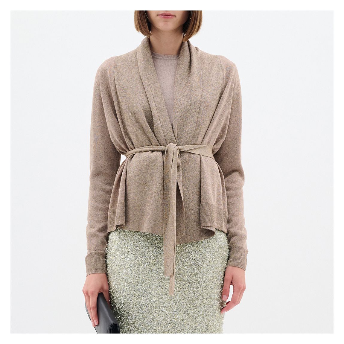 Gold Thani Tie Sparkle Cardigan main product photo