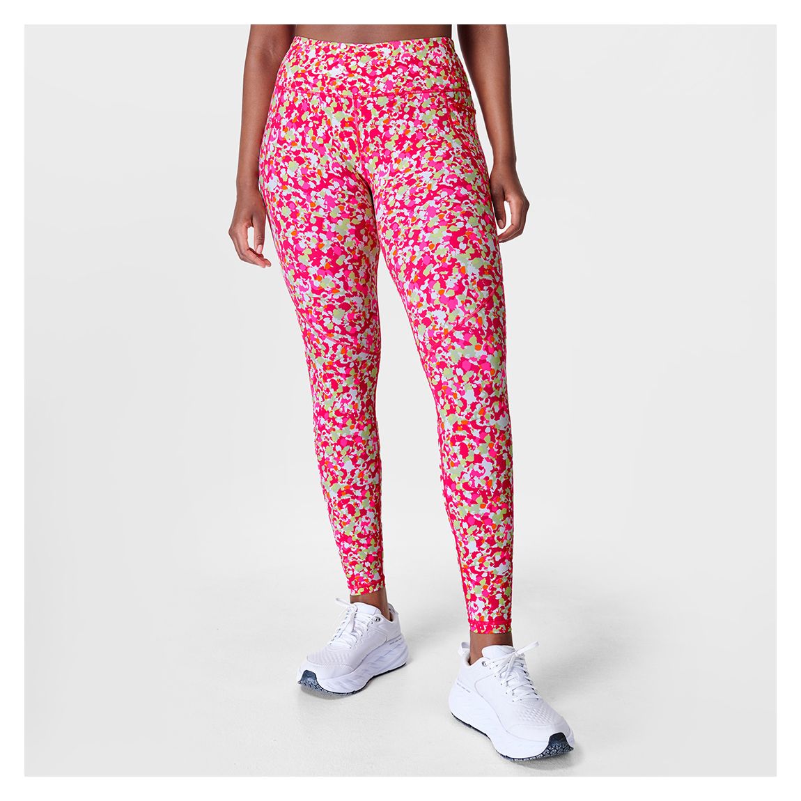 Power Workout Leggings - Pink Dab Print main product photo