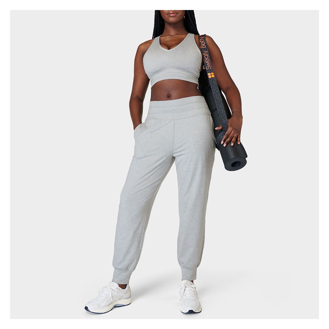 Gaia 27 Performance Yoga Pants Marl - Light Grey Marl main product photo