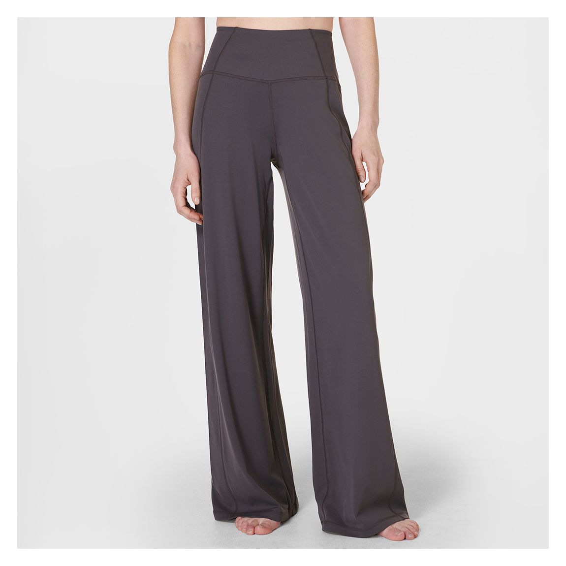 Super Soft Ultra-Lite Wide Leg Yoga Trousers - Urban Grey main product photo