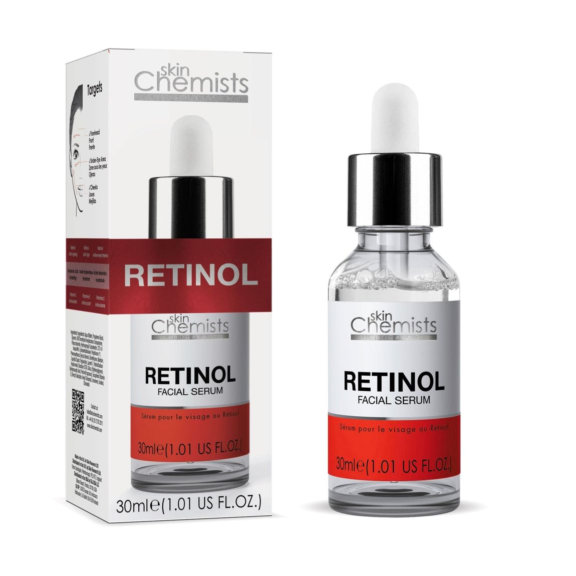 skinChemists Anti-Ageing Retinol Facial Serum 30ml main product photo