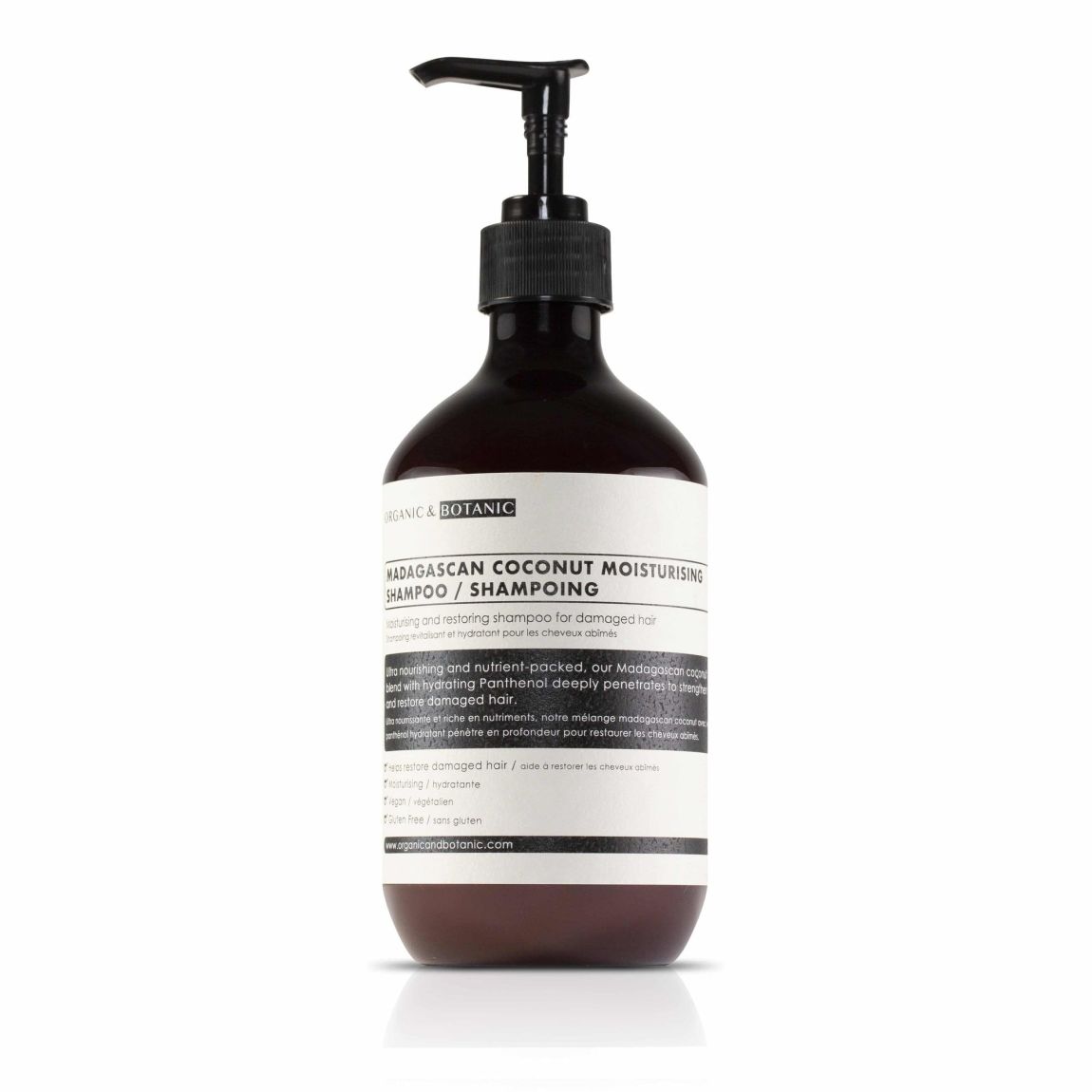 Organic & Botanic Madagascan Coconut Moisturising Shampoo 500ml main product photo