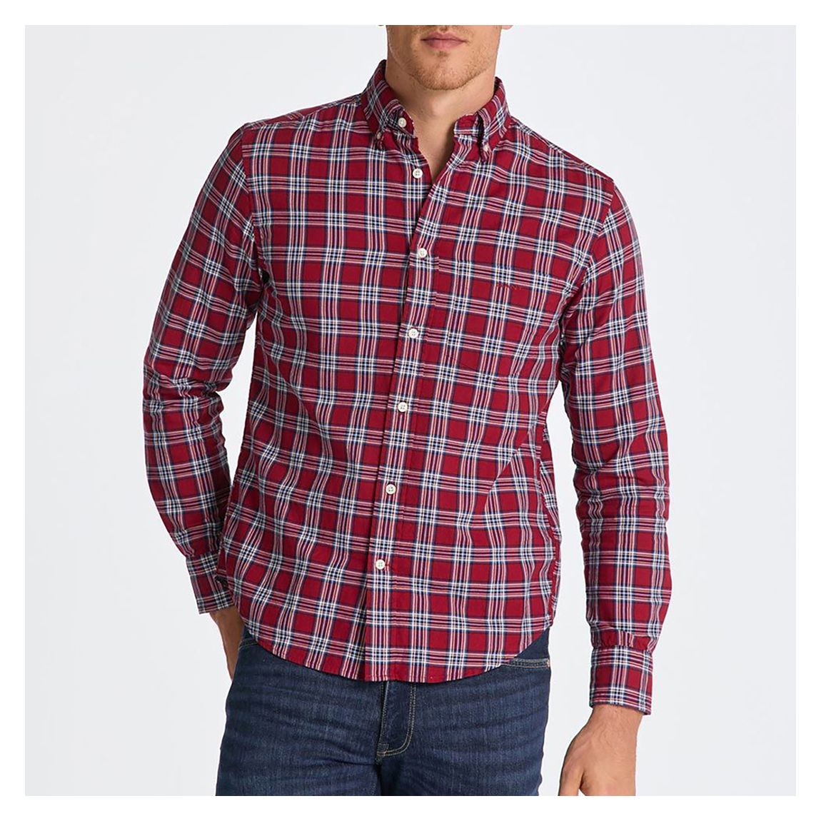 Red Archive Oxford Check Shirt main product photo