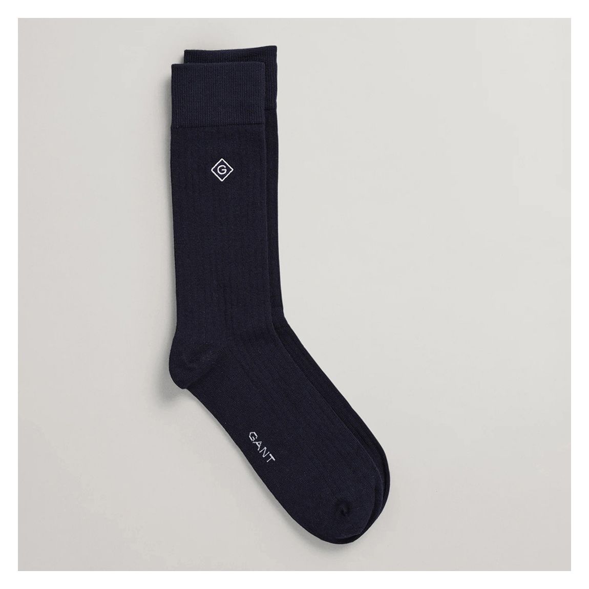 Navy Rib Diamond G Socks main product photo