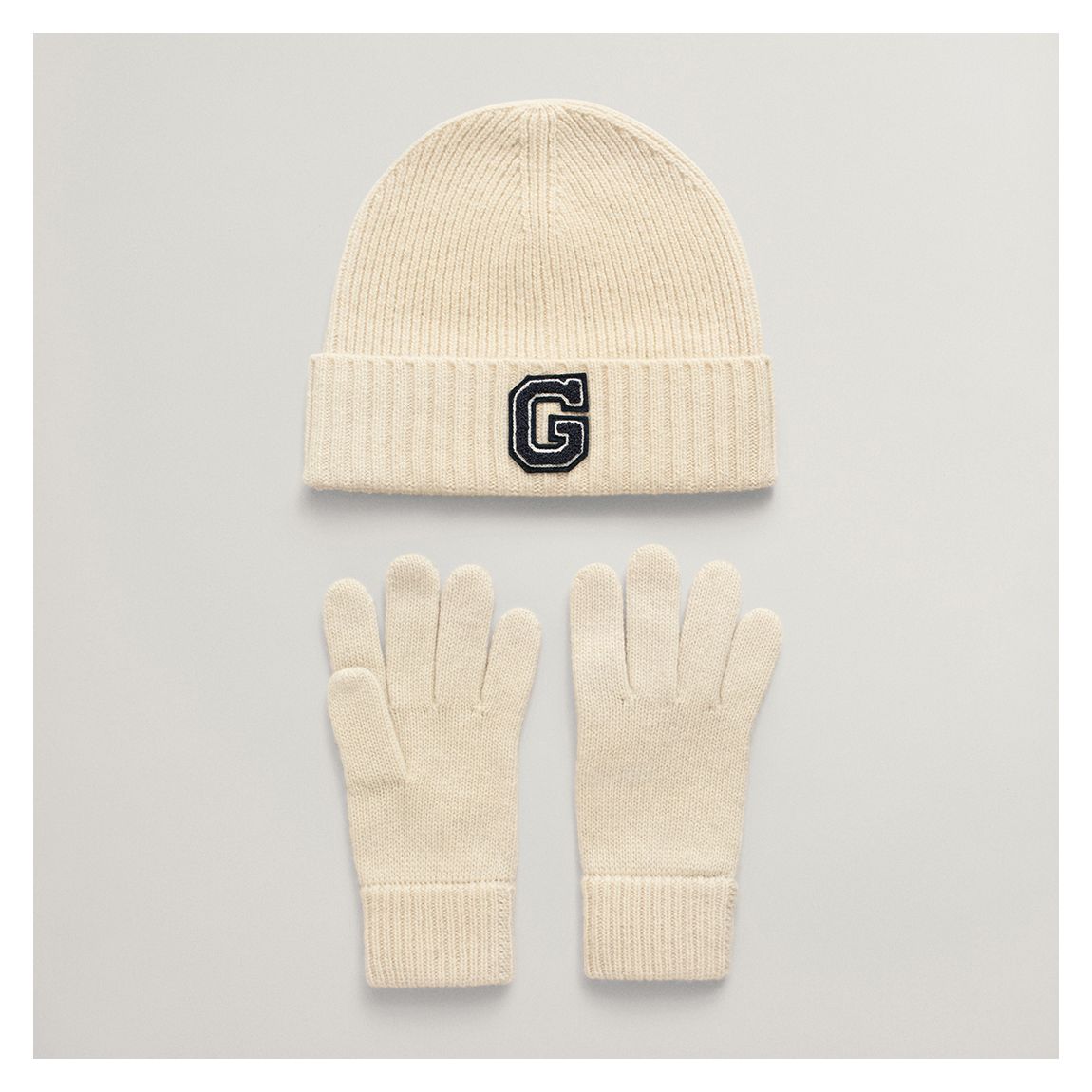 White G Beanie & Gloves Gift Set main product photo