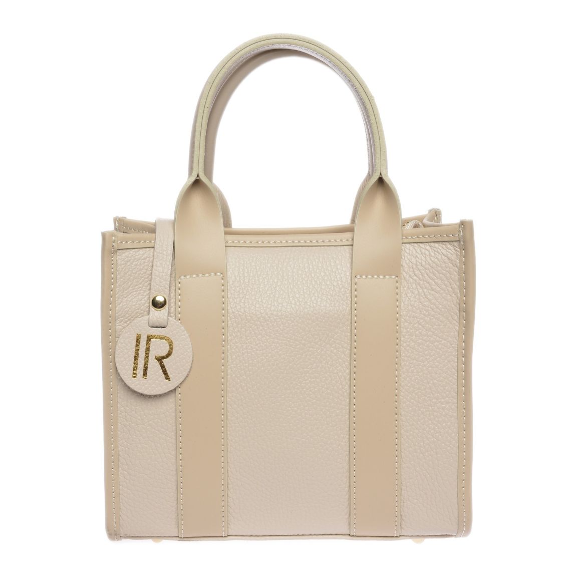 Beige Italian Leather Handbag main product photo