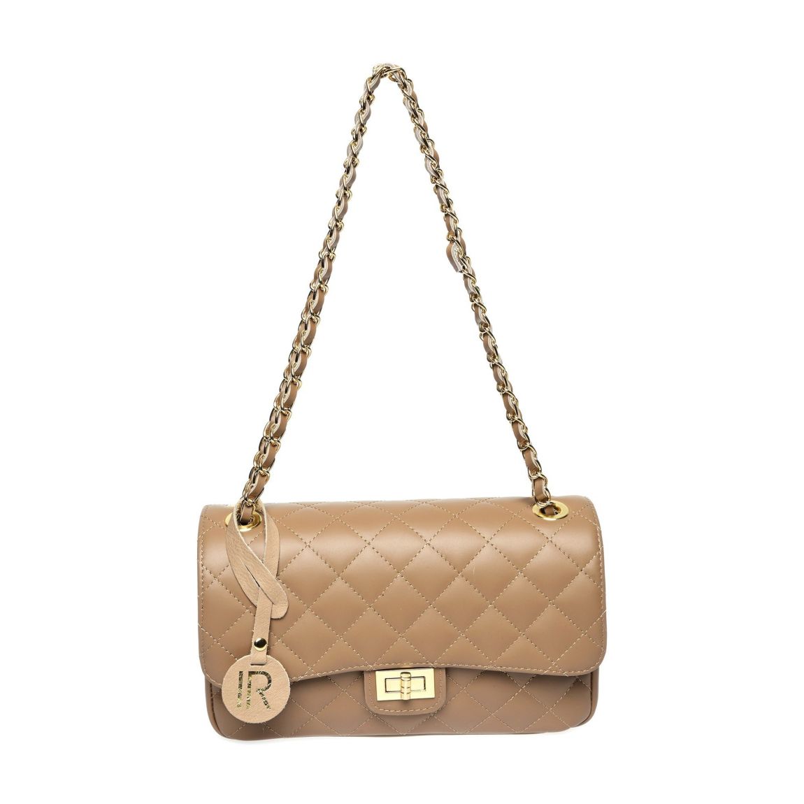 Brown Italian Leather Shoulder Bag main product photo