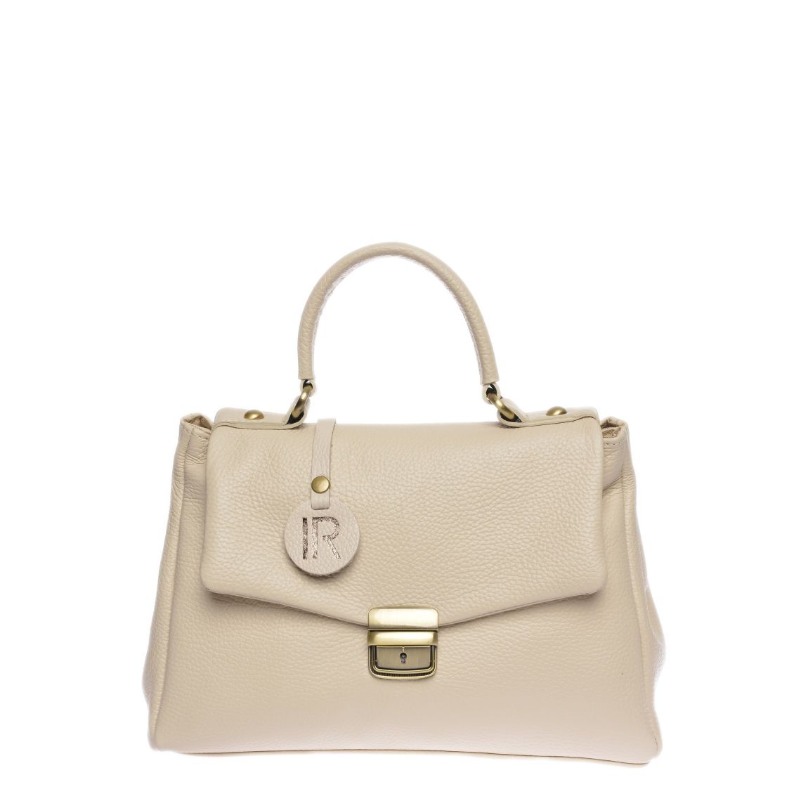 Beige Italian Leather Handbag main product photo