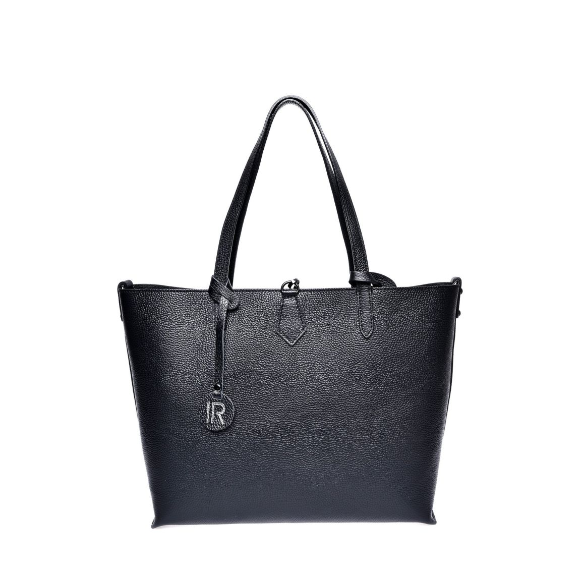 Black Italian Leather Tote Bag main product photo