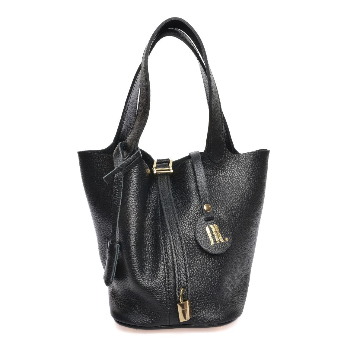 Black Italian Leather Handbag main product photo