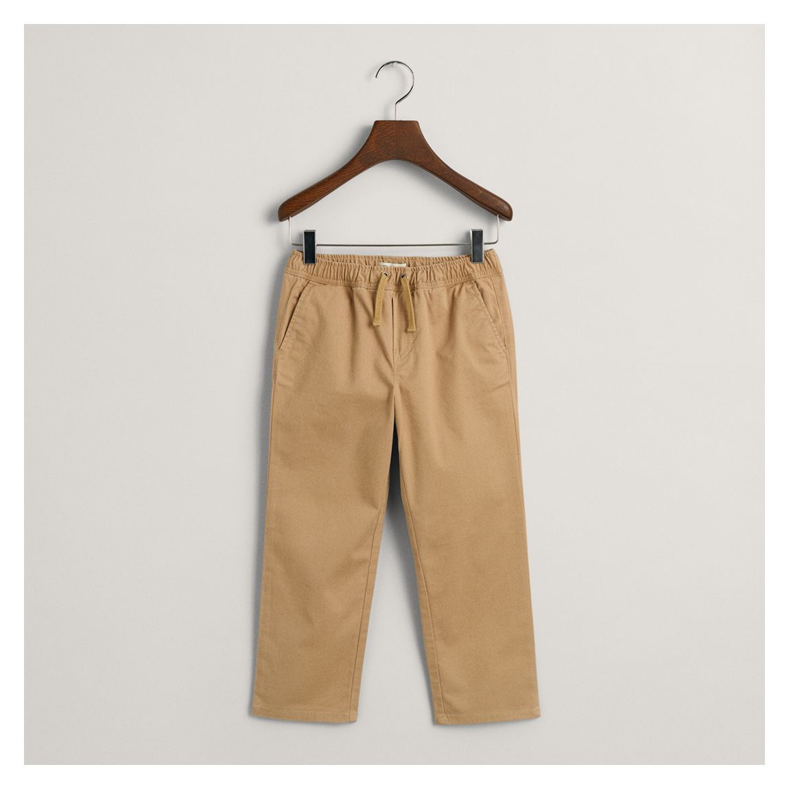 Beige Woven Pull On Trousers main product photo