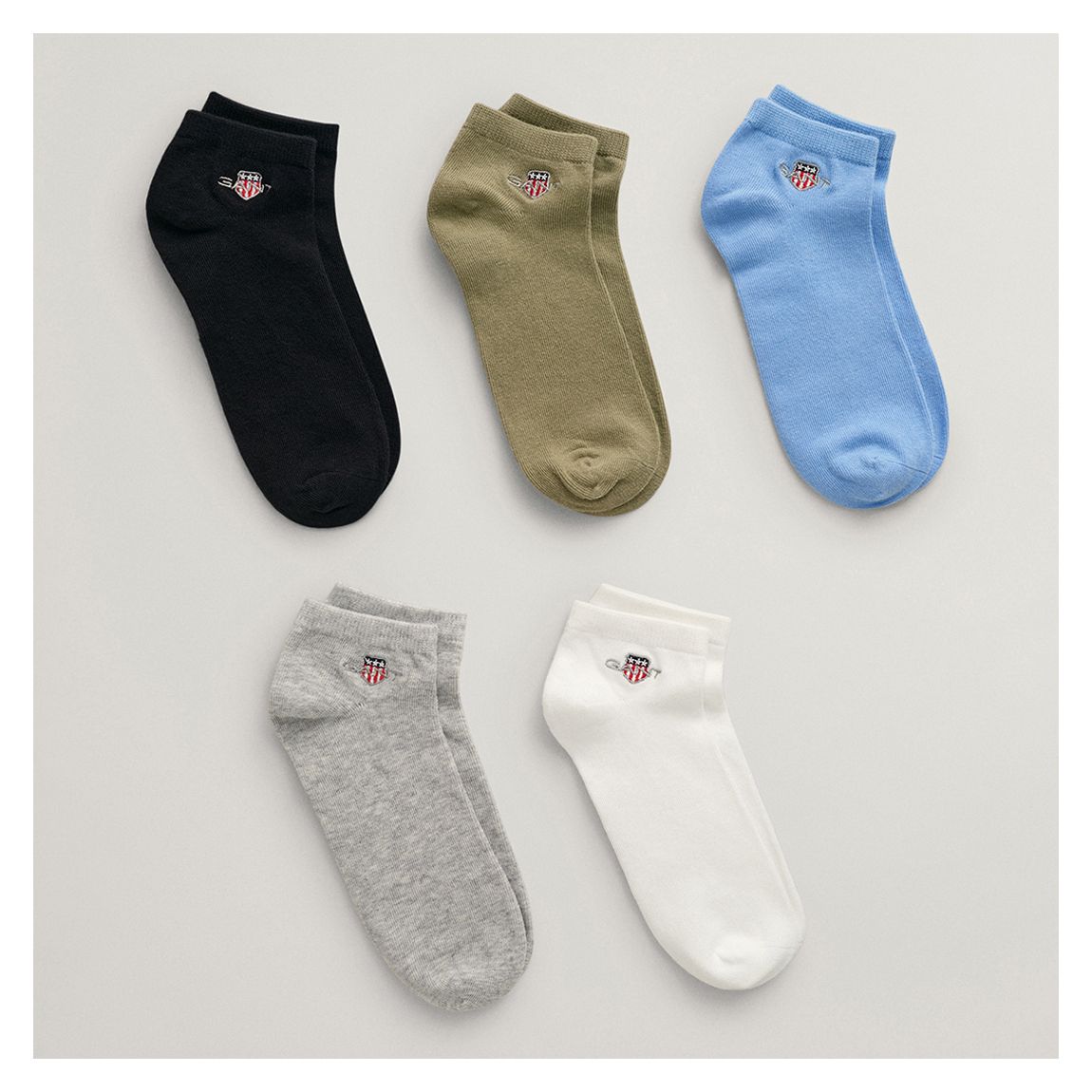 Teen's Blue 5-Pack Shield Sneaker Socks main product photo