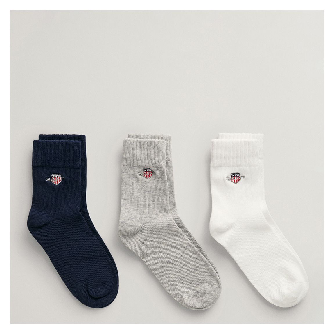 Blue 3-Pack Shield Logo Socks main product photo