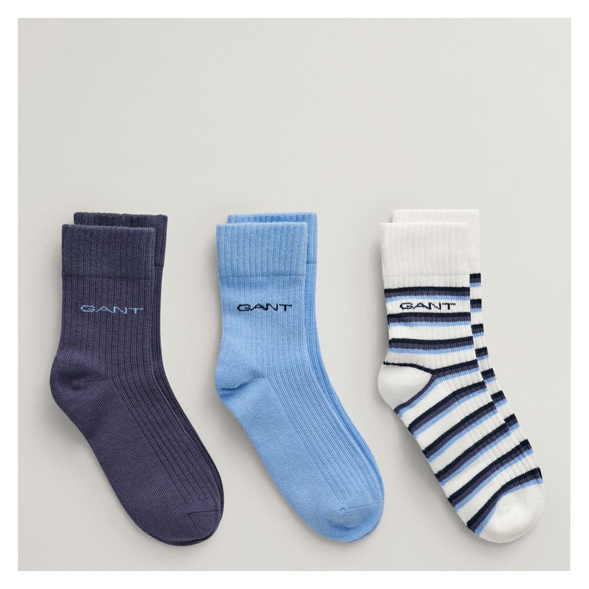 White 3-Pack Stripe Socks main product photo