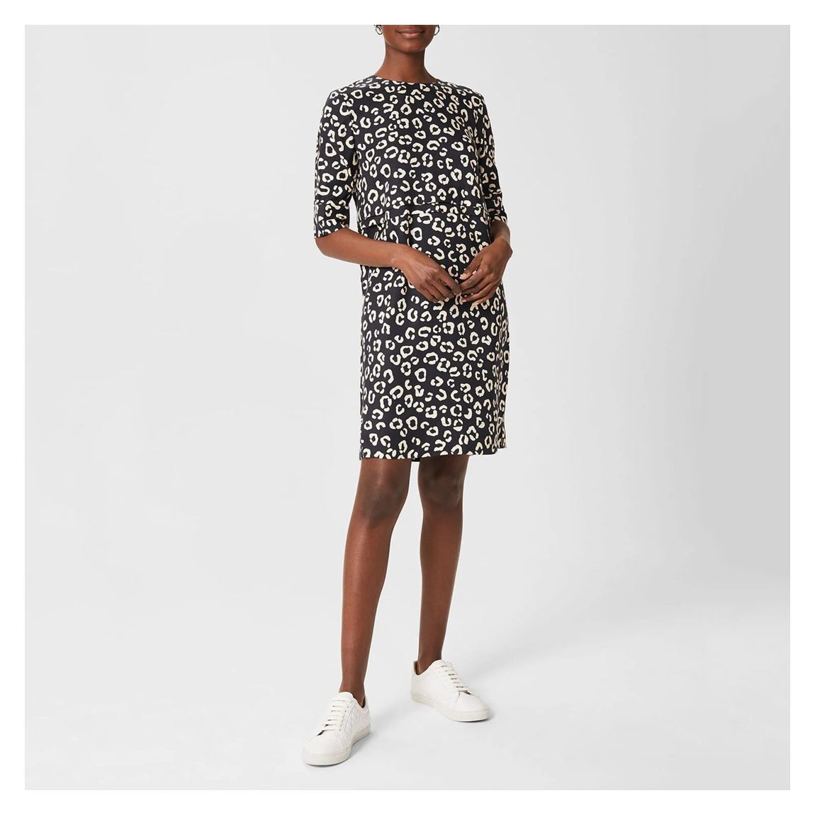 Navy/White Iza Tunic Printed Dress main product photo