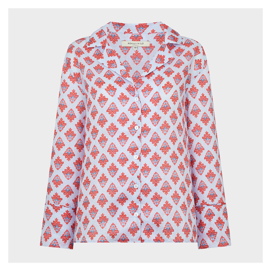 Blue/Red Izzy Printed Shirt main product photo