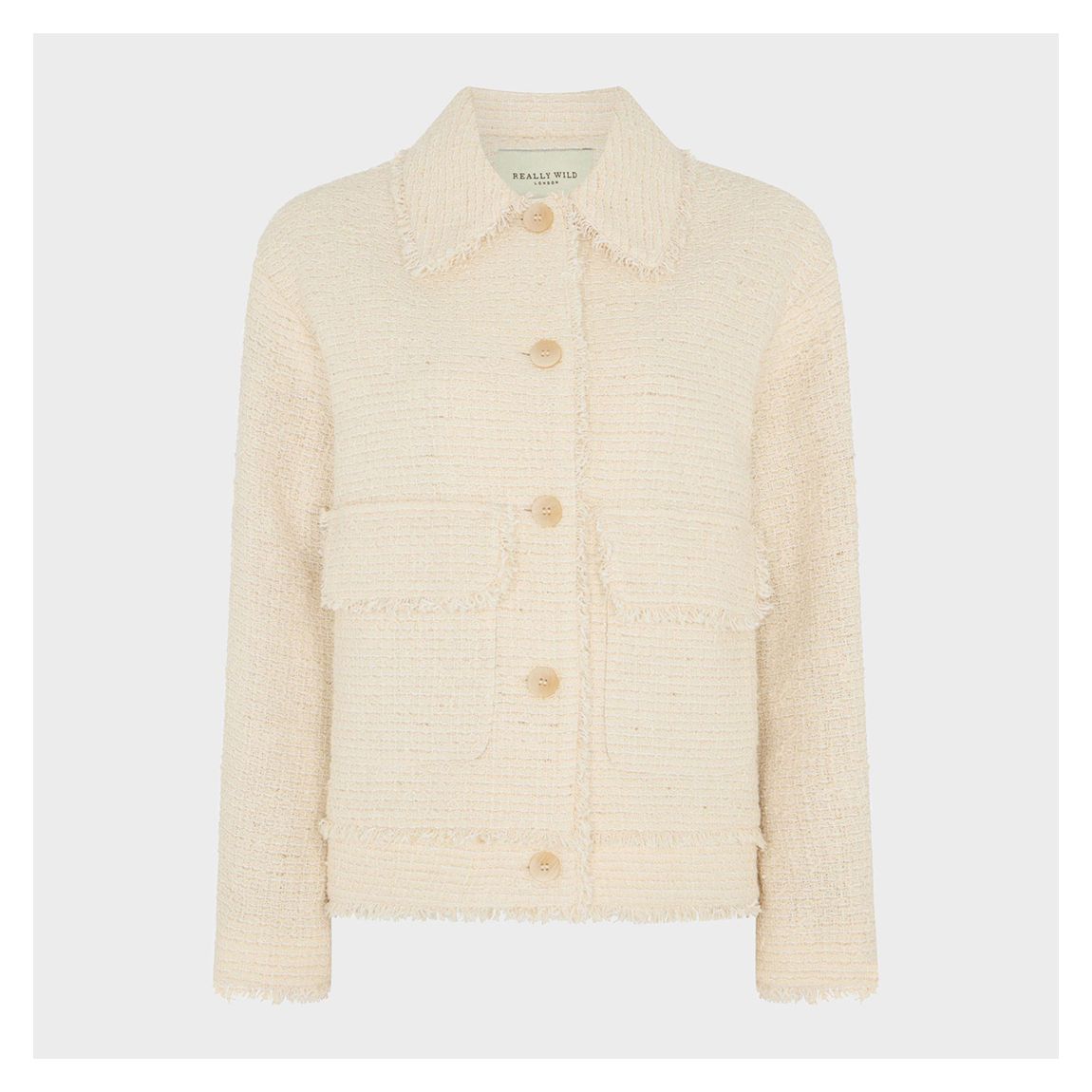 Apricot Carlisle Oversized Bouclé Jacket main product photo