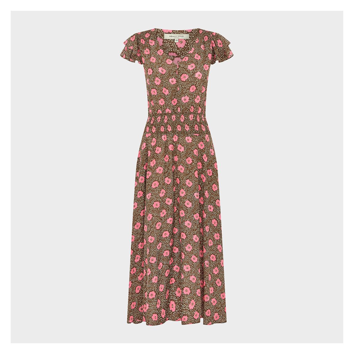 Multi Rae Printed Flutter Midi Dress main product photo