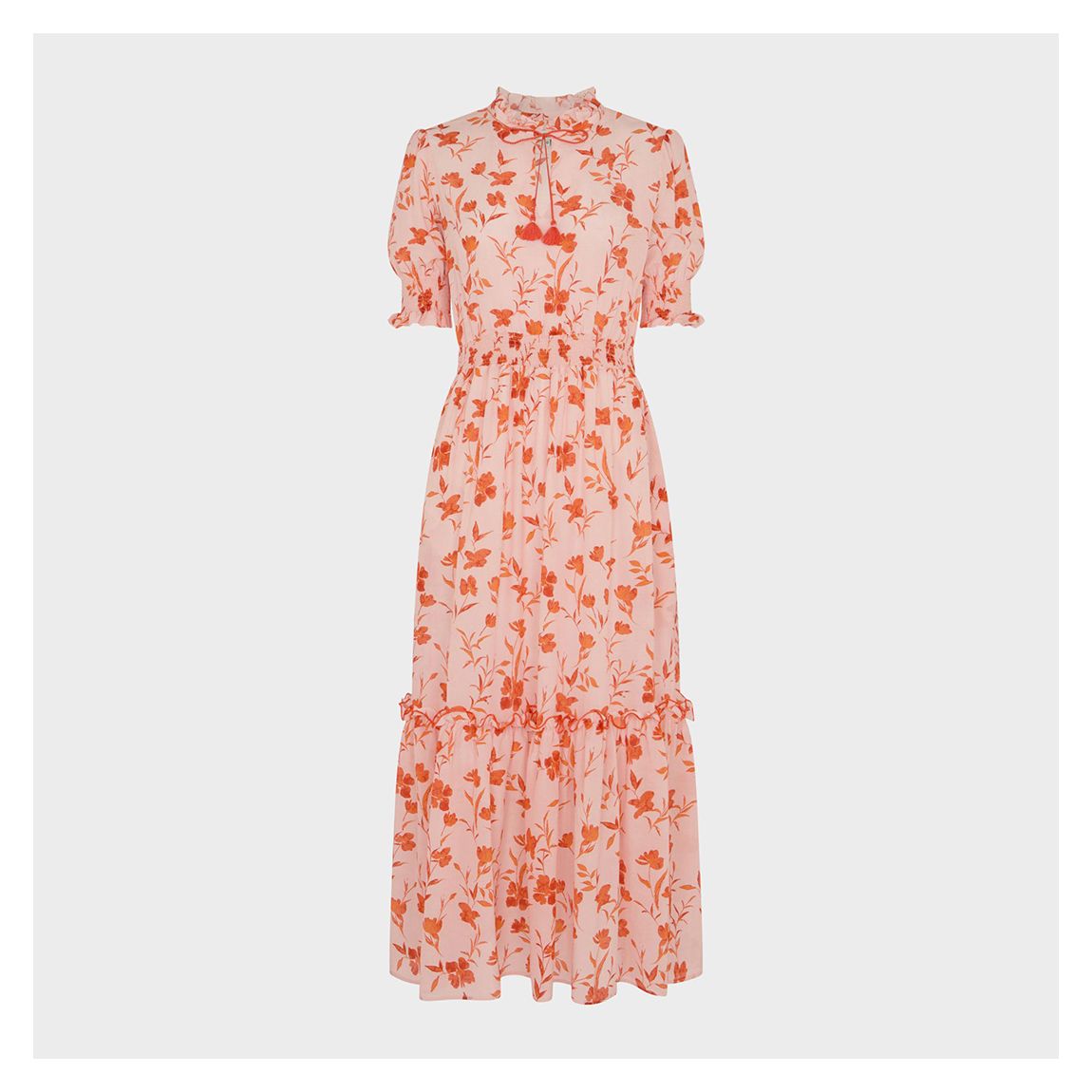 Pink/Red Shrimpton Silk Maxi dress main product photo