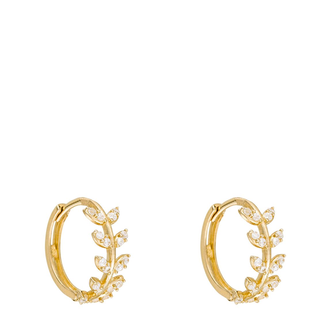 Yellow Gold Feuillette Earrings main product photo