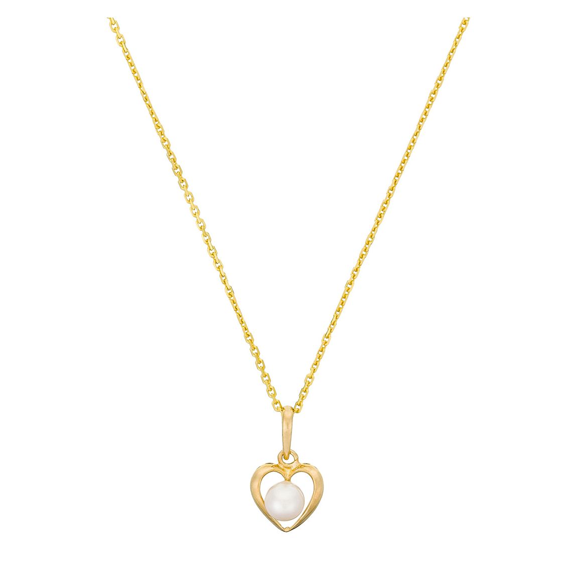 Yellow Gold Lova Pearl Pendant Necklace main product photo