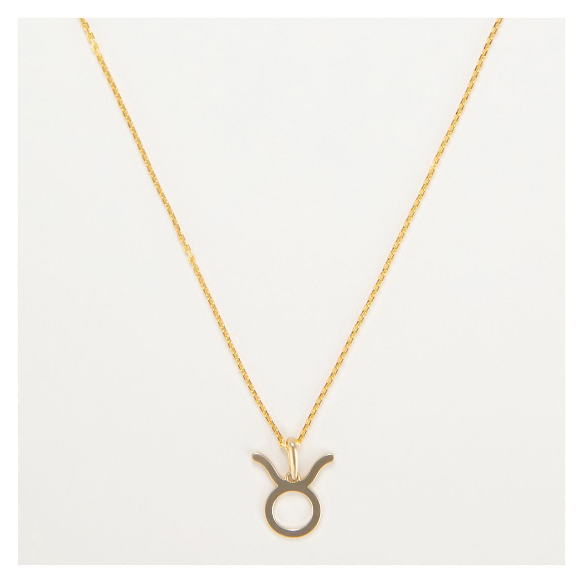 Yellow Gold Taurus Astrological Pendant Necklace main product photo