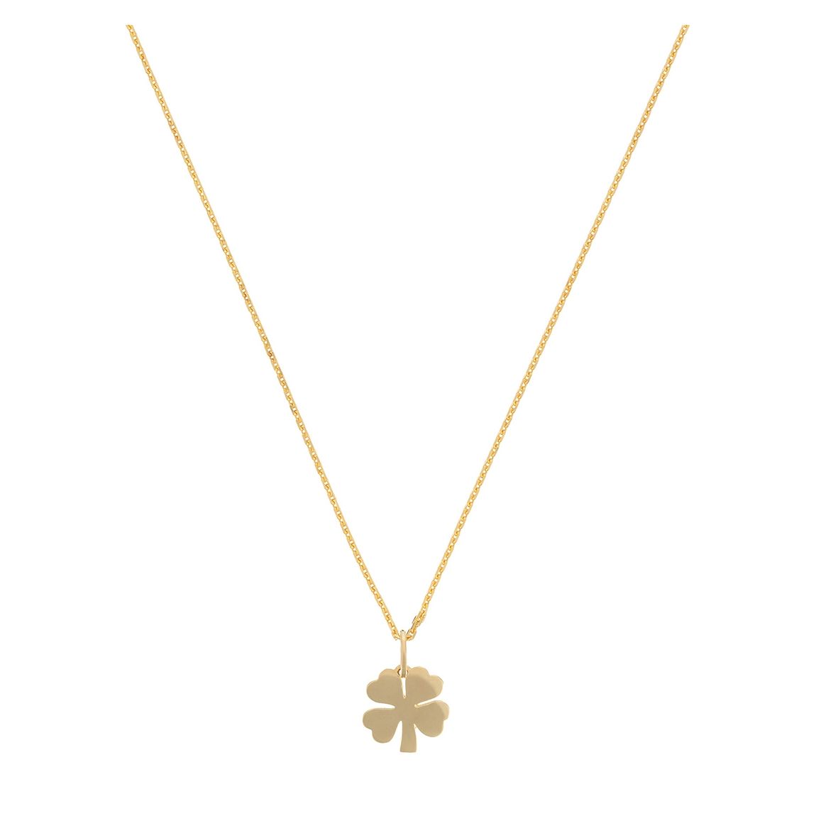 Yellow Gold Clover Pendant Necklace main product photo