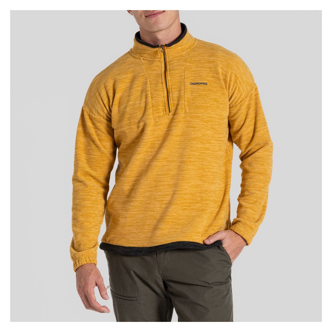 Yellow Marl Esk Half Zip Fleece main product photo