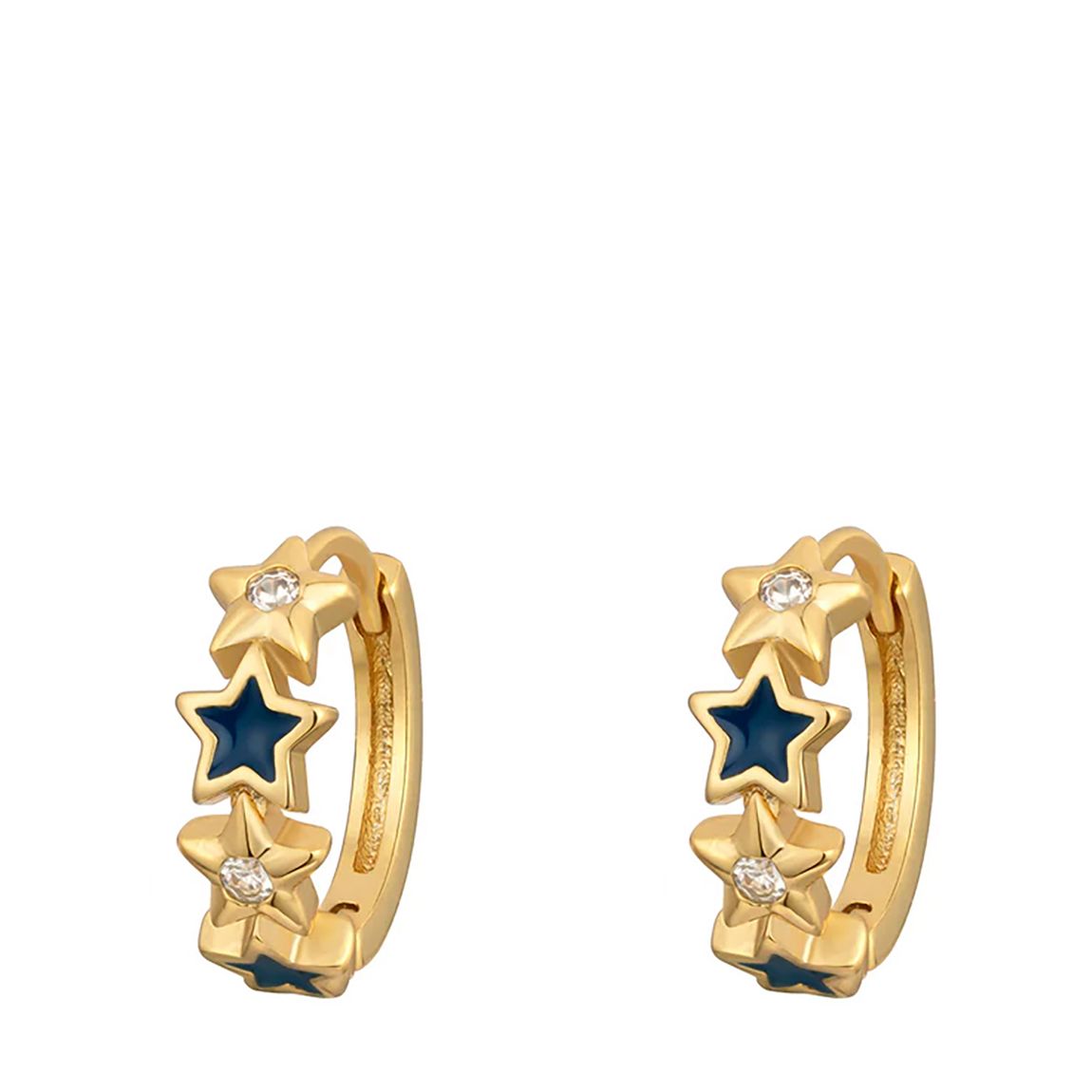 18K Gold Plated Starry Blue Earrings main product photo