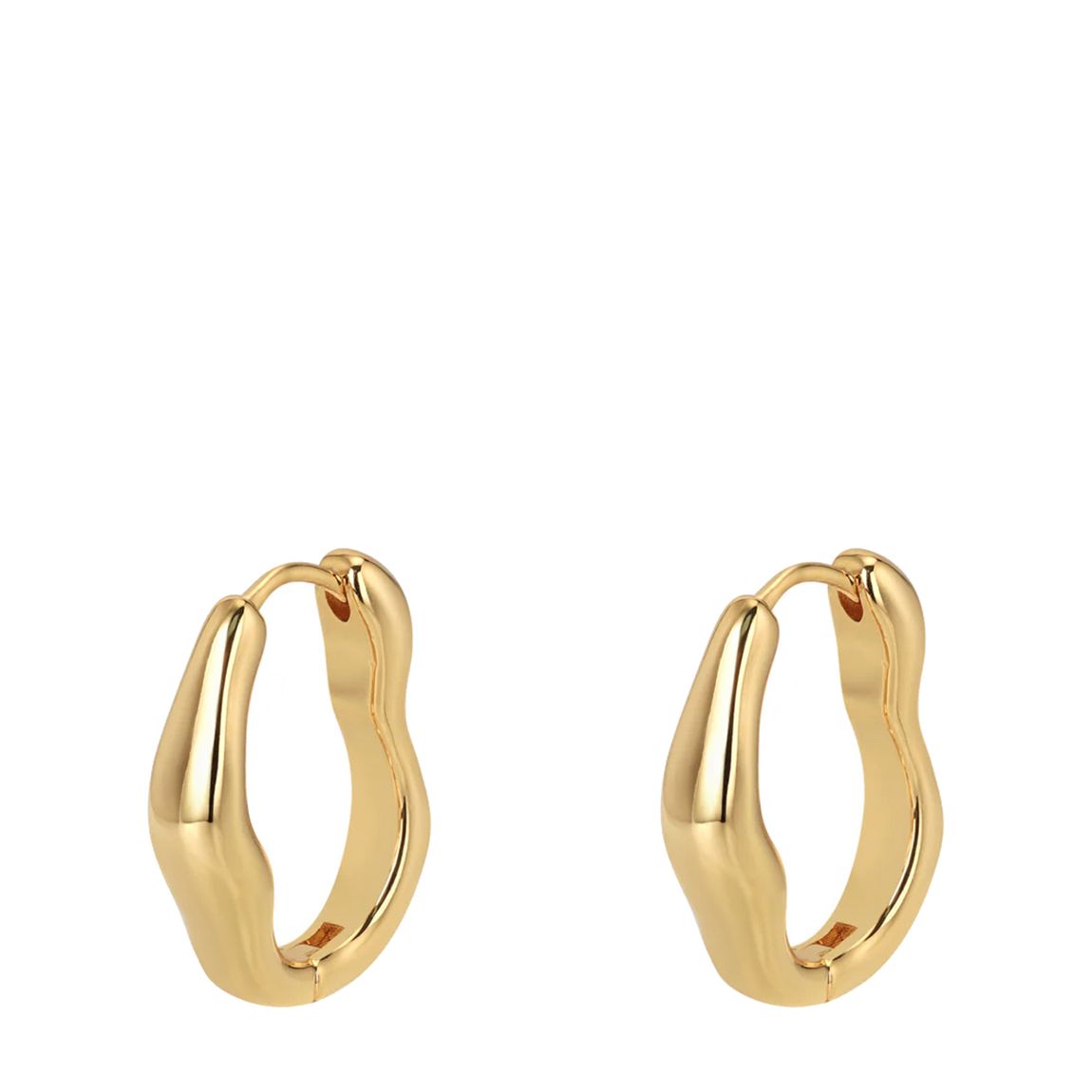 18K Gold Plated Wiggle And Wave Earrings main product photo