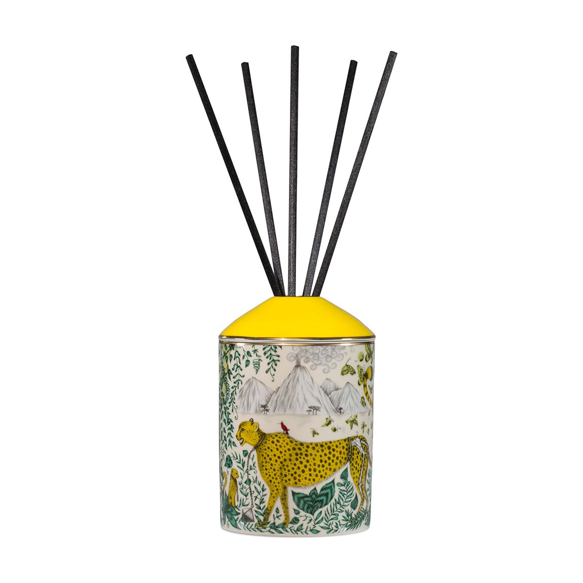 Cheetah Lemon Zest & Vetiver Bone China Fragranced Diffuser main product photo