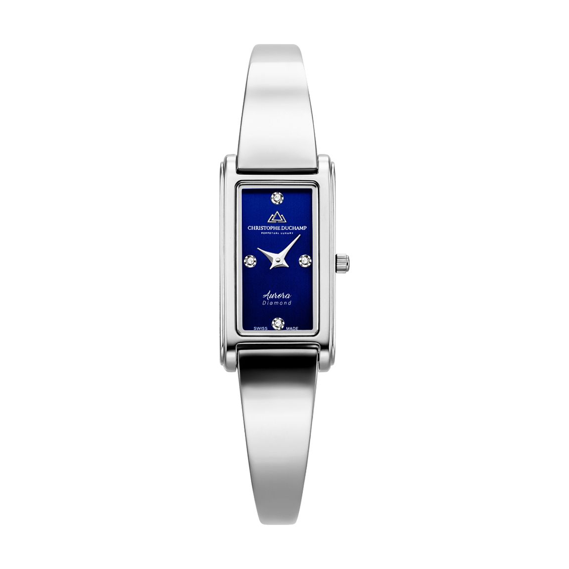 Blue Dial Silver Bracelet Womens Aurora Stainless 18mm main product photo