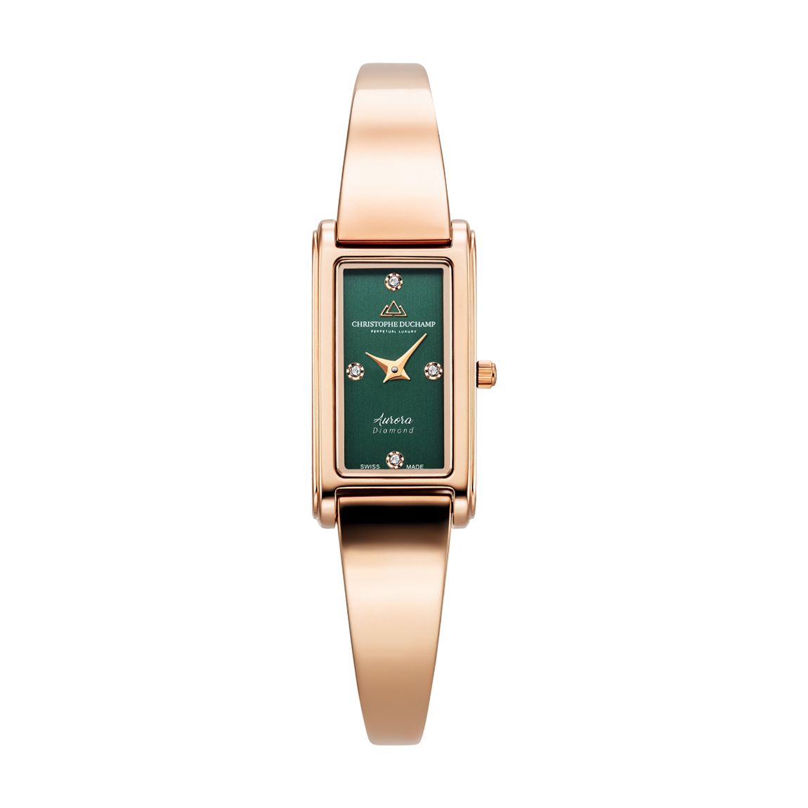 Women's Green Dial with Rose Gold Bracelet Aurora Stainless Steel Watch 18mm main product photo