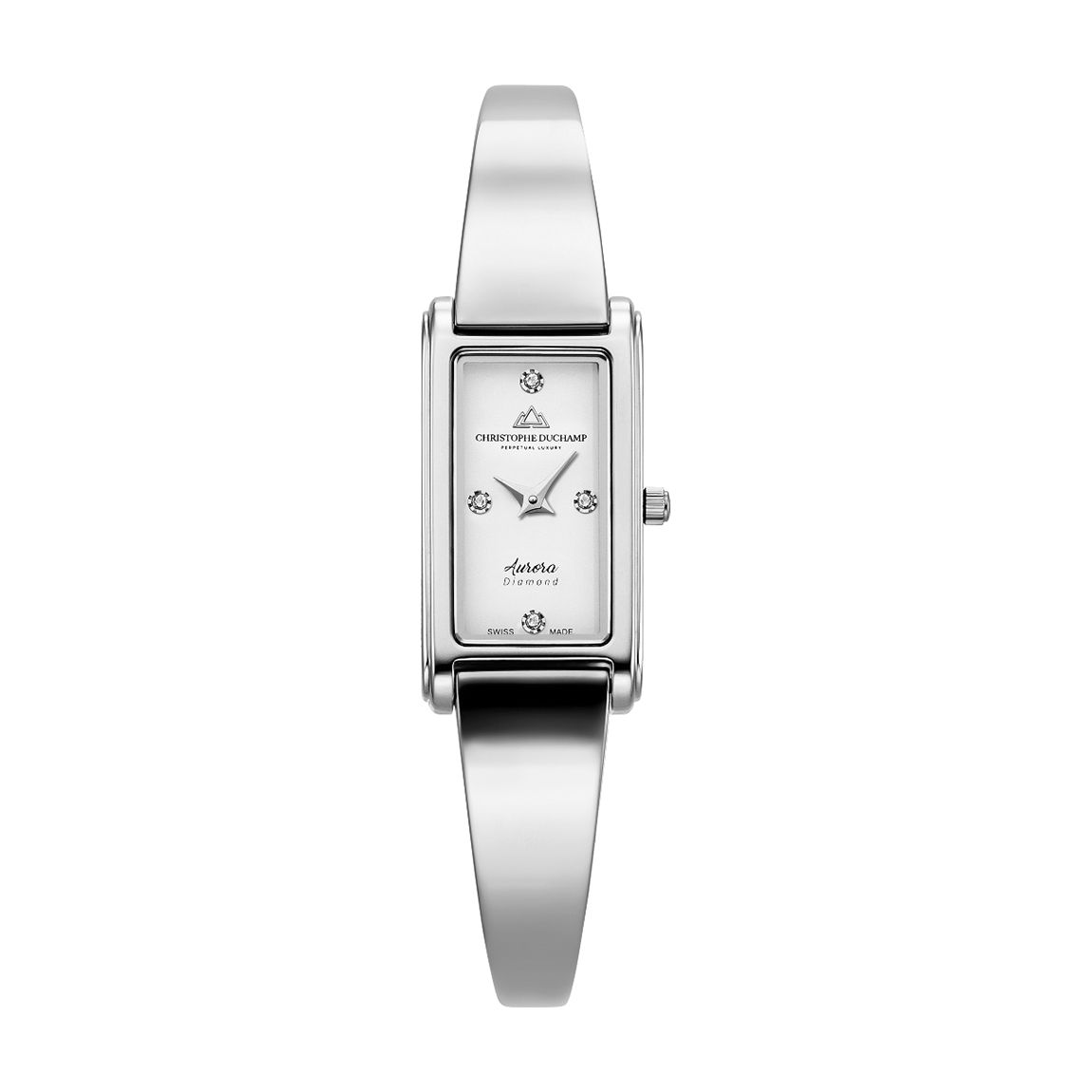 White Dial Silver Bracelet Women Aurora Watch 18mm main product photo