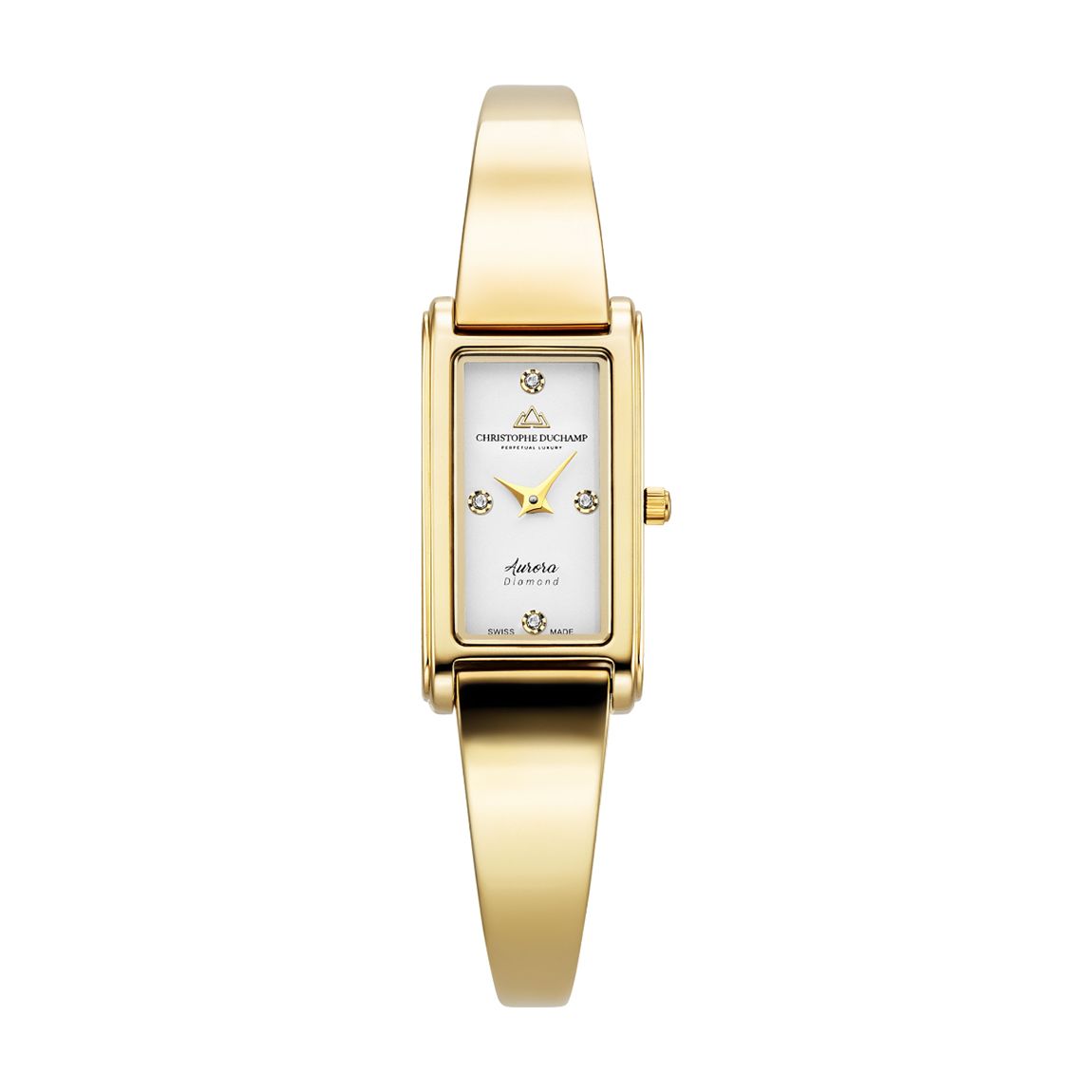 Women's White Dial with Gold Bracelet Aurora Stainless Steel Watch 18mm main product photo