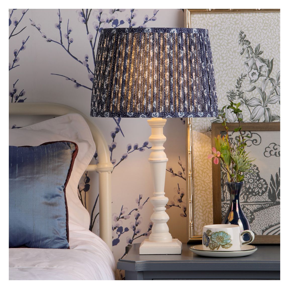 Calcot 12" Pleated Shade Navy main product photo