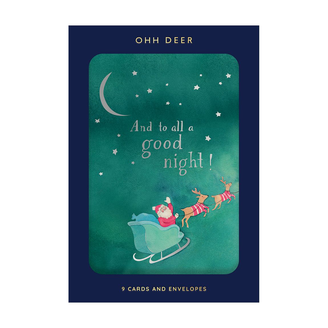 Pack of 18 Santas Sleigh Christmas Cards main product photo