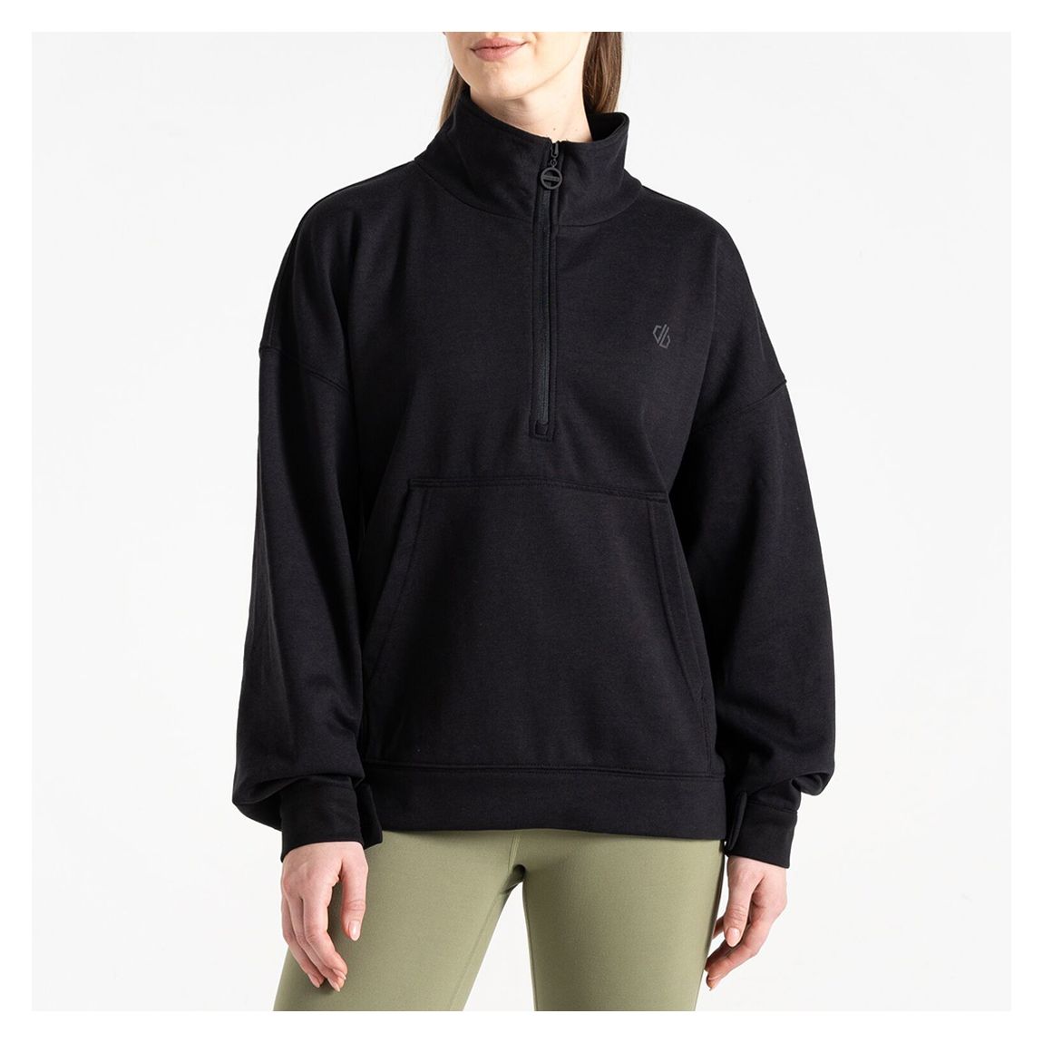 Black Recoup II Half Zip Sweatshirt main product photo