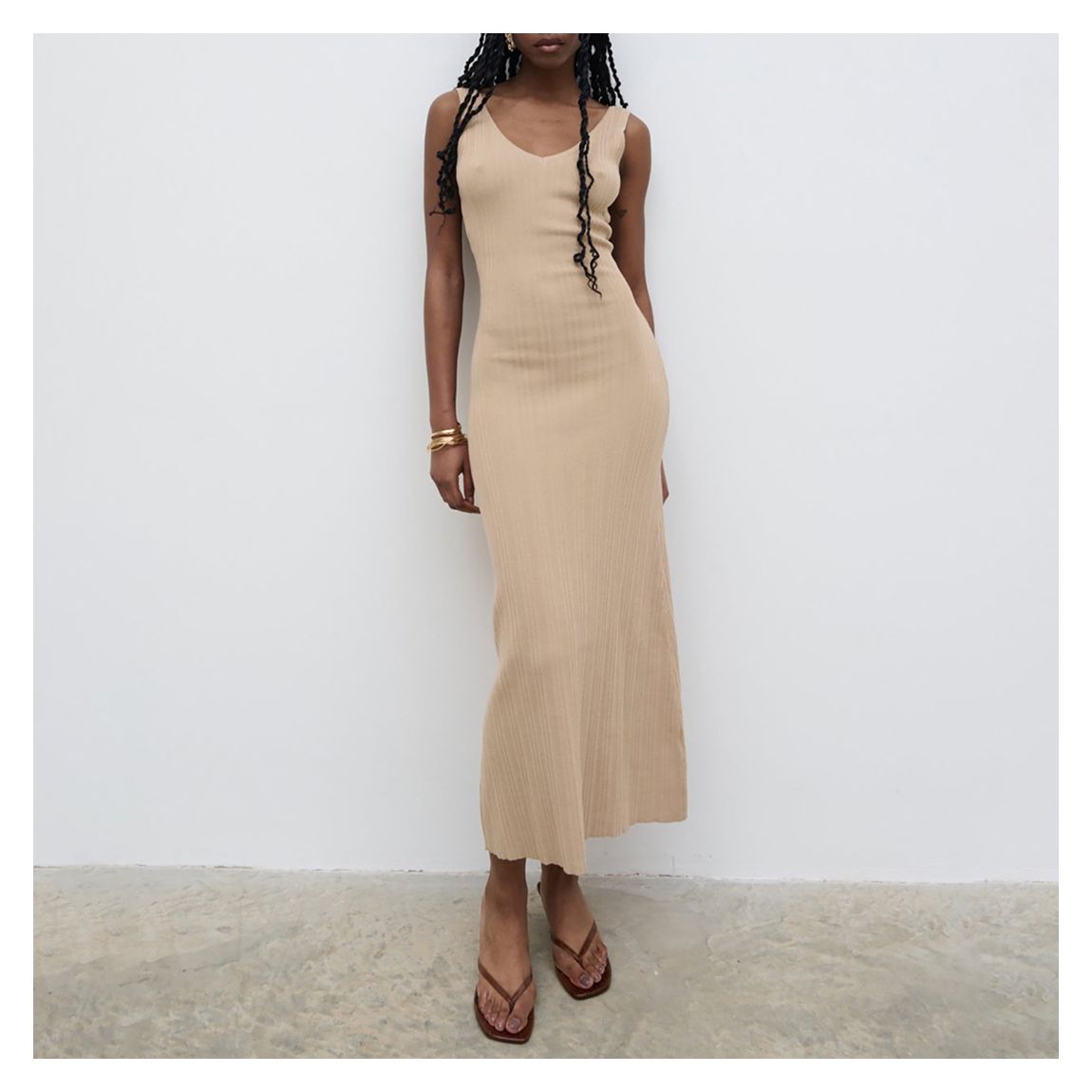 Beige Line Dress main product photo