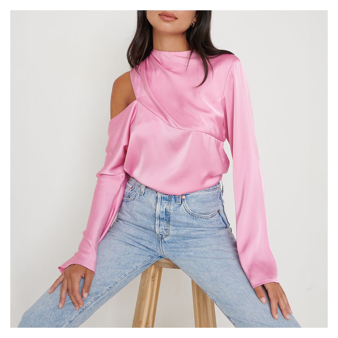 Pink Jett Asymmetric Blouse main product photo