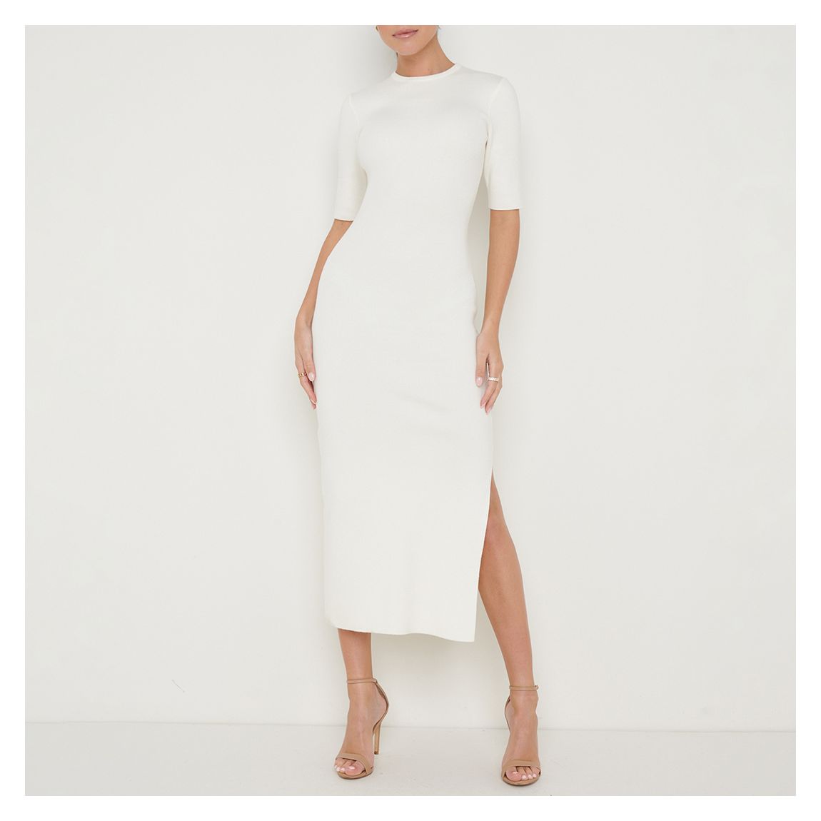 Ivory Rosa Midaxi Knit Dress main product photo
