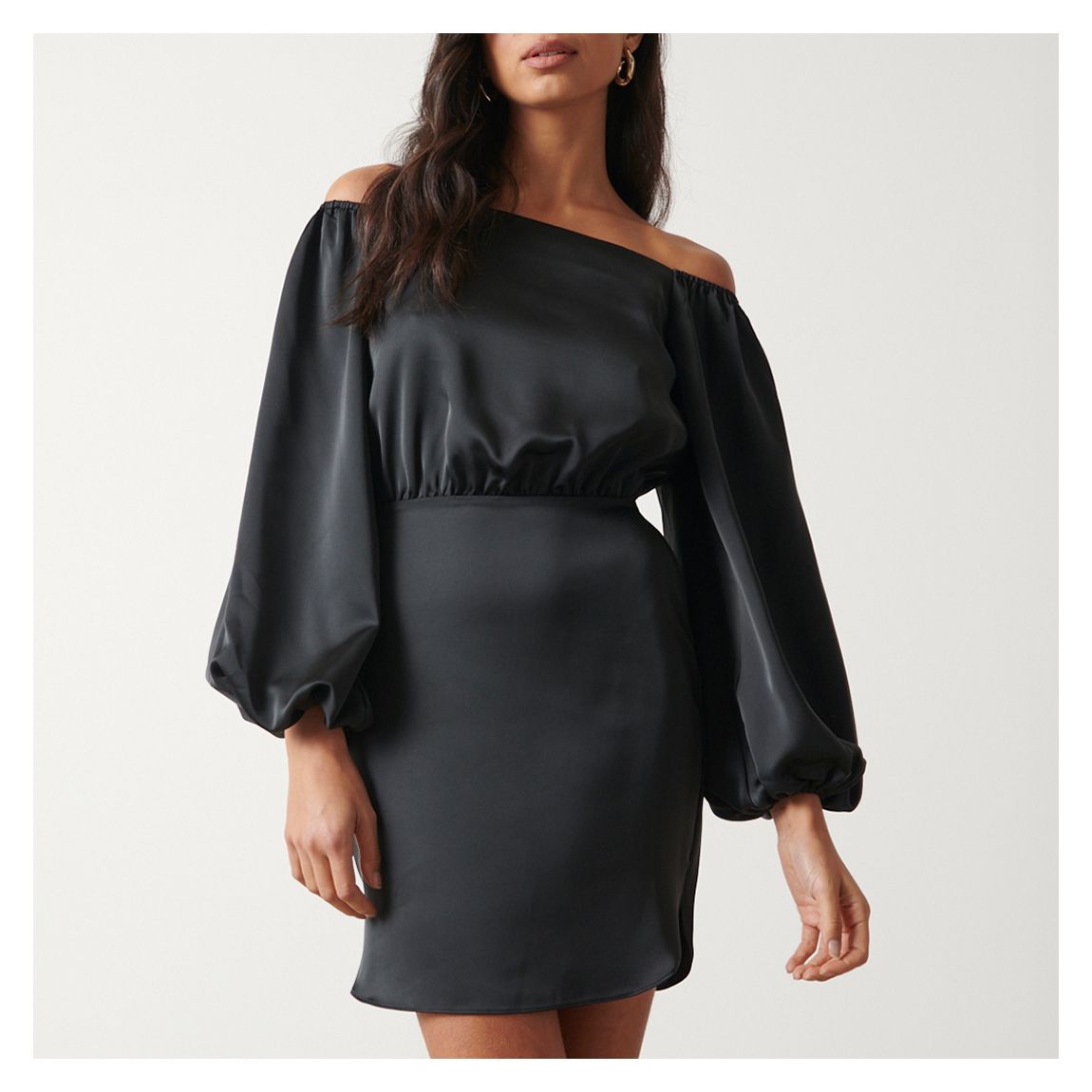 Black Fern Bardot Mini Dress main product photo