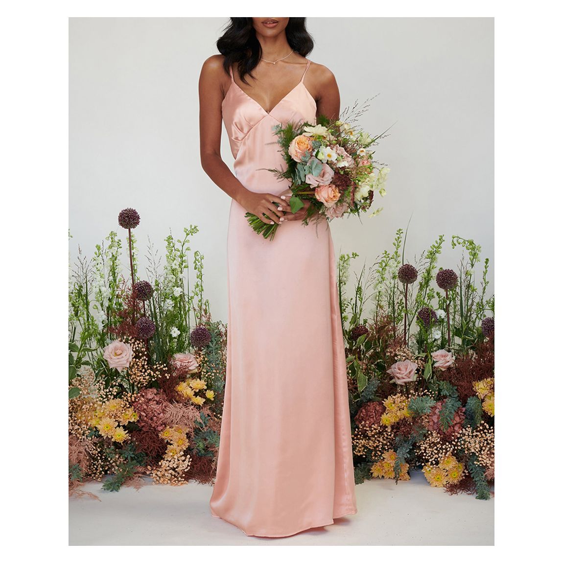 Blush Ines Slinky Maxi Bridesmaids Dress main product photo