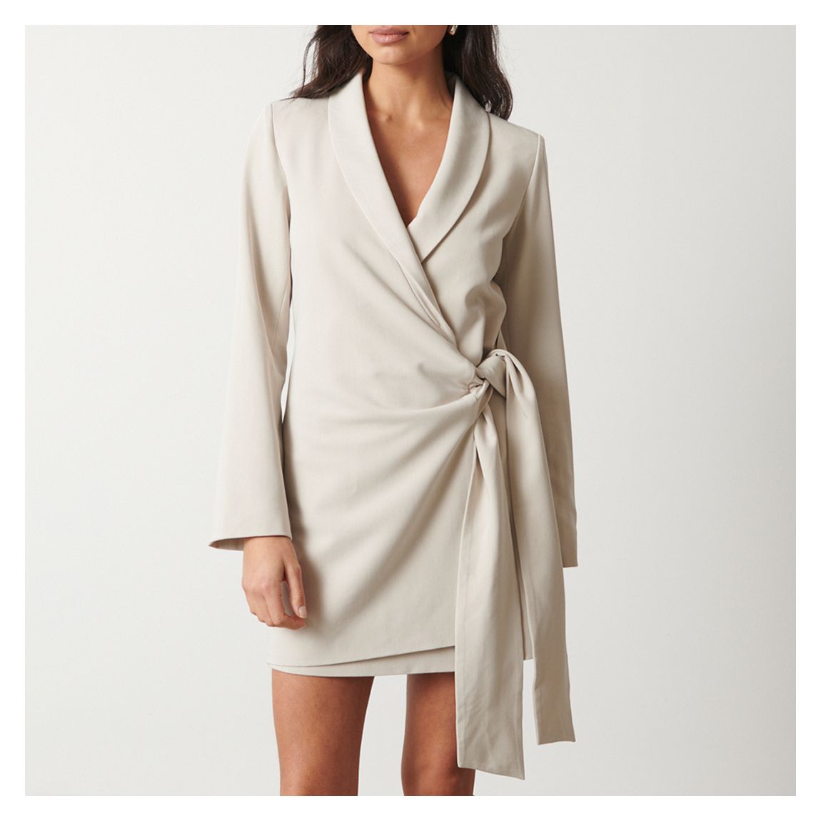 Stone Arielle Wrap Tie Blazer Dress main product photo