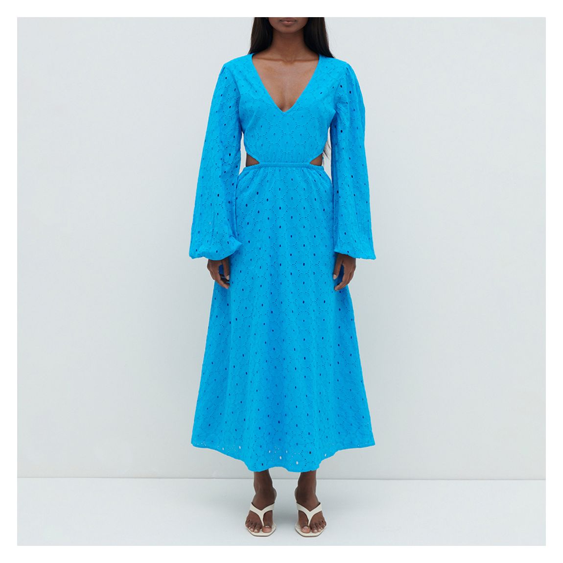 Santorini Blue Amber Cut Out Midaxi Dress main product photo
