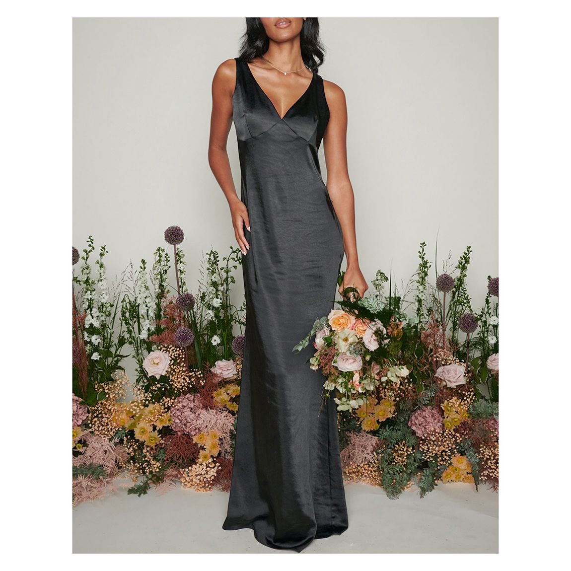Black Piper Maxi Bridesmaid Dress main product photo